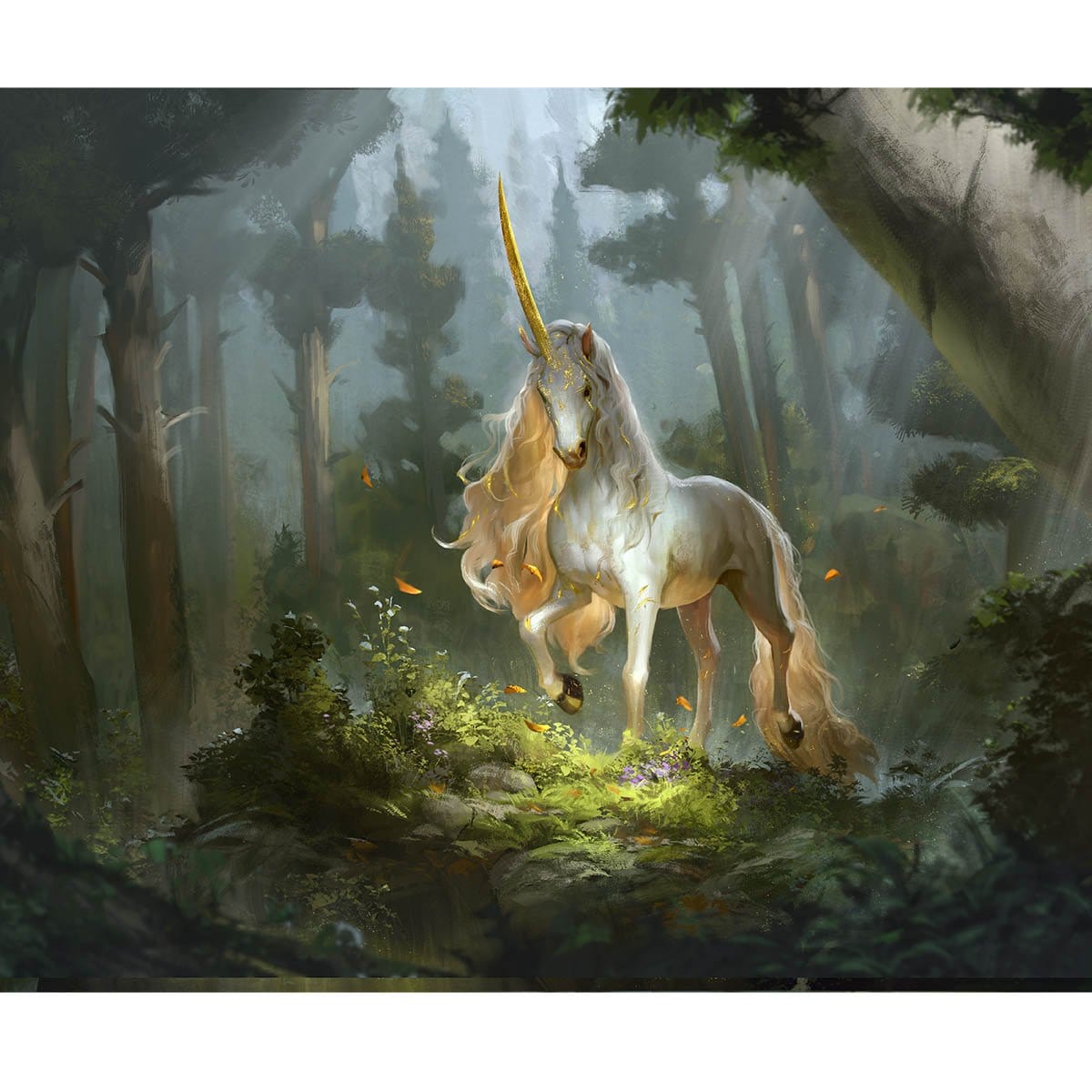 Prized Unicorn Print - Print - Original Magic Art - Accessories for Magic the Gathering and other card games