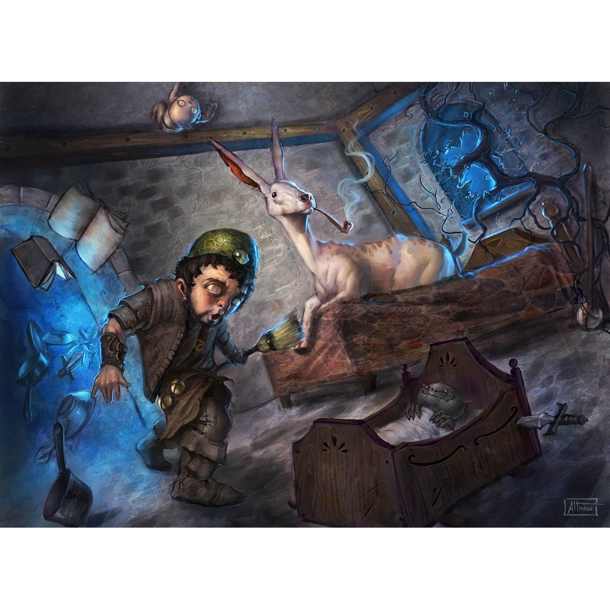 Couch’s Mischief Print - Print - Original Magic Art - Accessories for Magic the Gathering and other card games