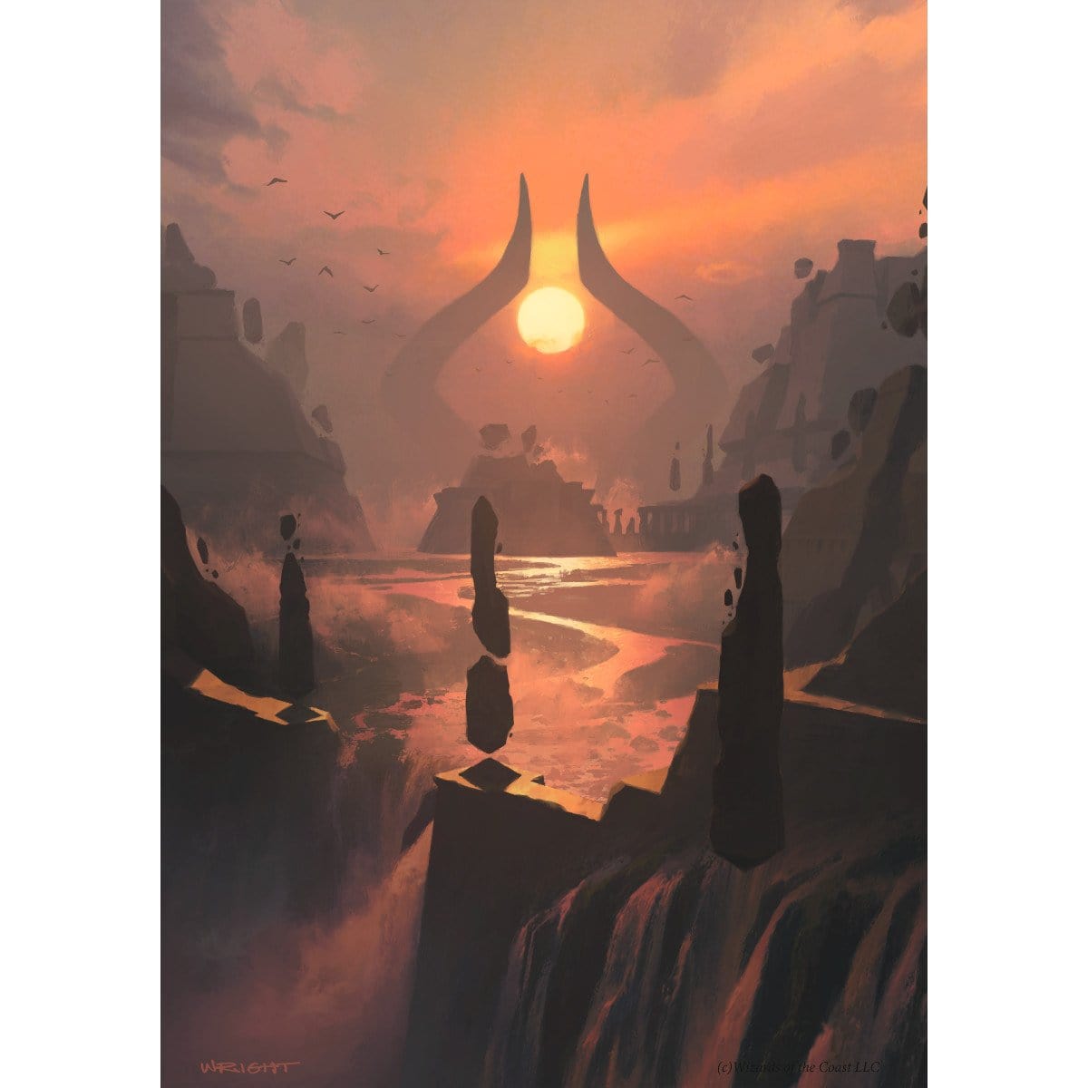 Island (Hour of Devastation) Print - Print - Original Magic Art - Accessories for Magic the Gathering and other card games