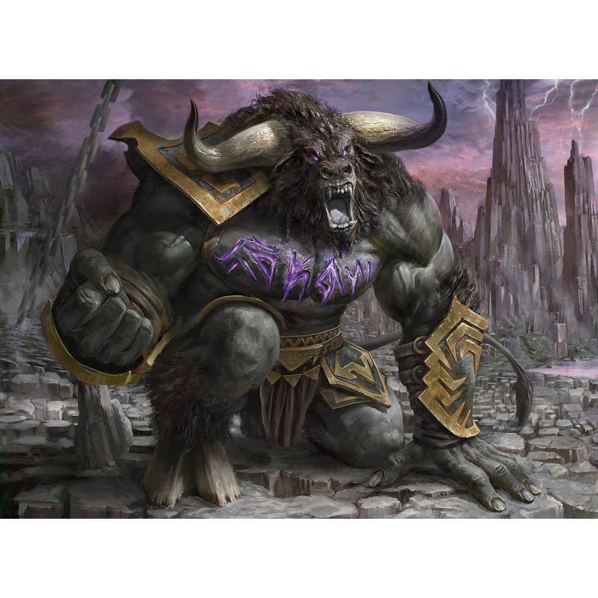 Rage-Scarred Berserker Print - Print - Original Magic Art - Accessories for Magic the Gathering and other card games