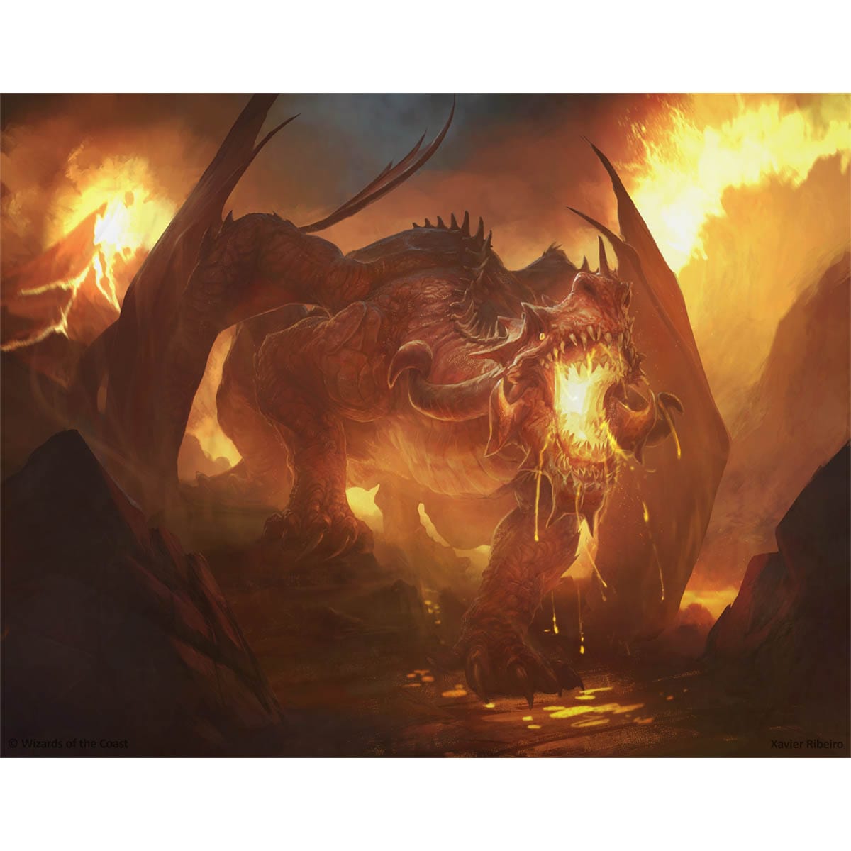 Ragefire Kit Ragefire Hellkite Print - Original Magic Art