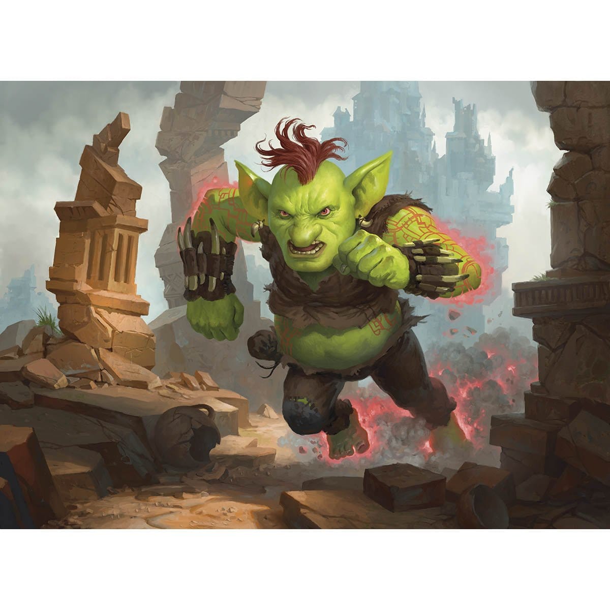 Raging Goblin Print - Print - Original Magic Art - Accessories for Magic the Gathering and other card games