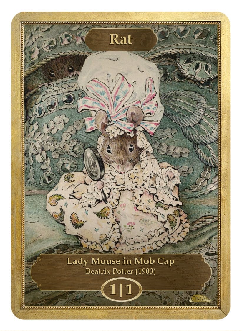 Rat Token (1/1) by Beatrix Potter - Token - Original Magic Art - Accessories for Magic the Gathering and other card games