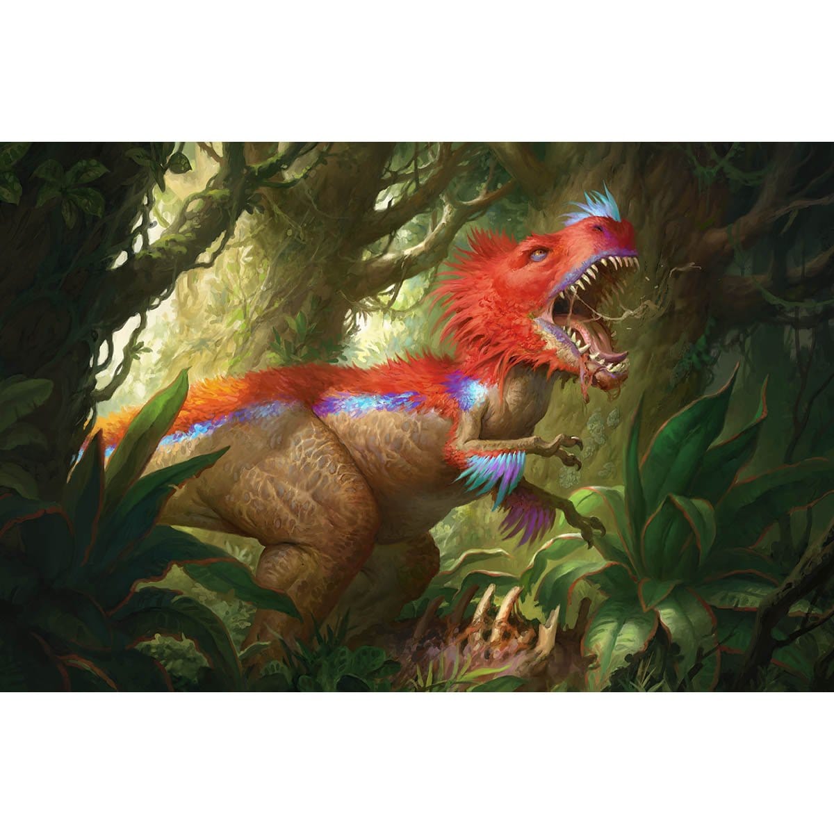 Ixalan Tagged "Dinosaur" - Original Magic Art Ixalan Tagged "Dinosaur" - Original Magic Art