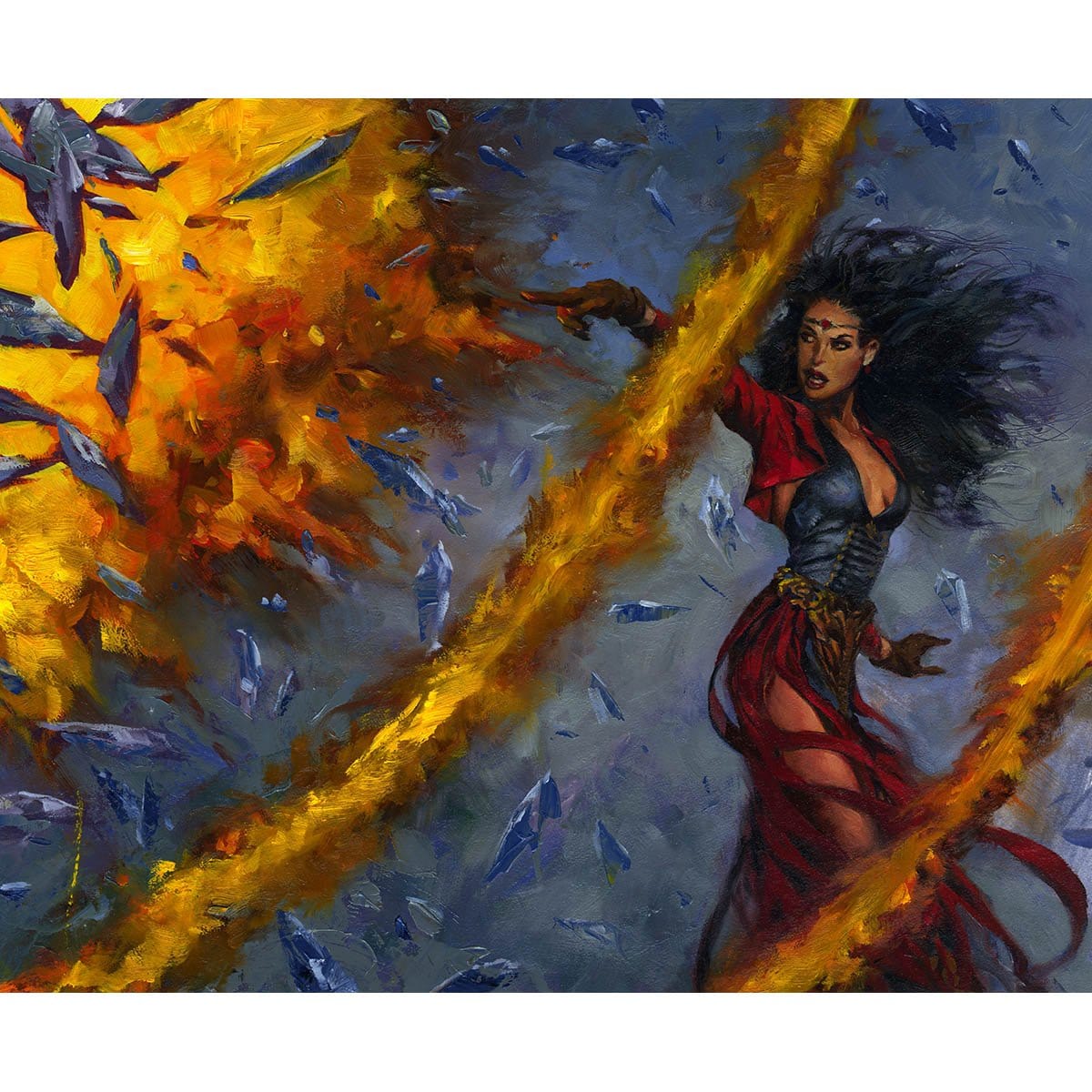 Red Elemental Blast Print - Print - Original Magic Art - Accessories for Magic the Gathering and other card games
