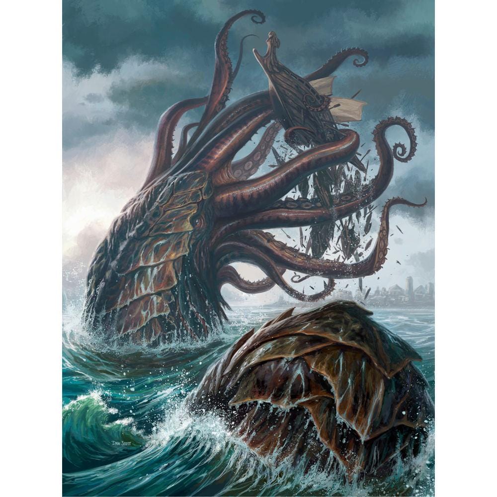 Kraken Token Print - Original Magic Art Kraken Token Print - Original Magic Art