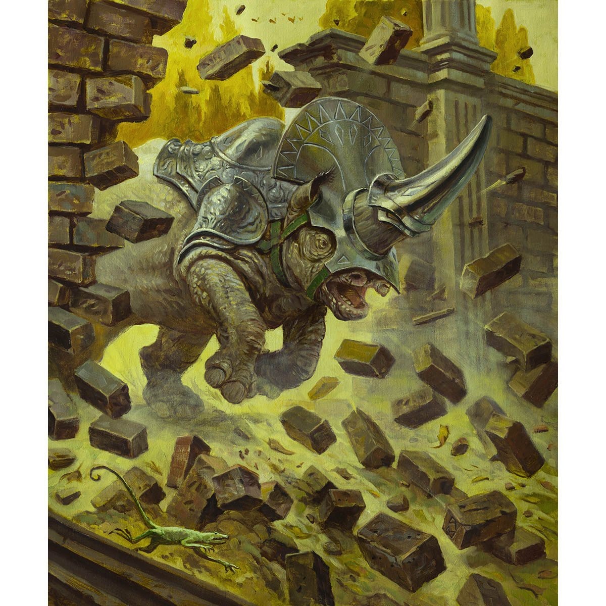Rhino Token Print - Print - Original Magic Art - Accessories for Magic the Gathering and other card games