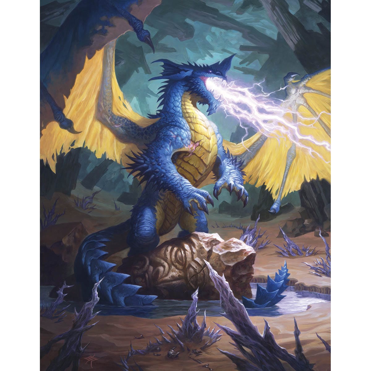 Blue Dragon Print