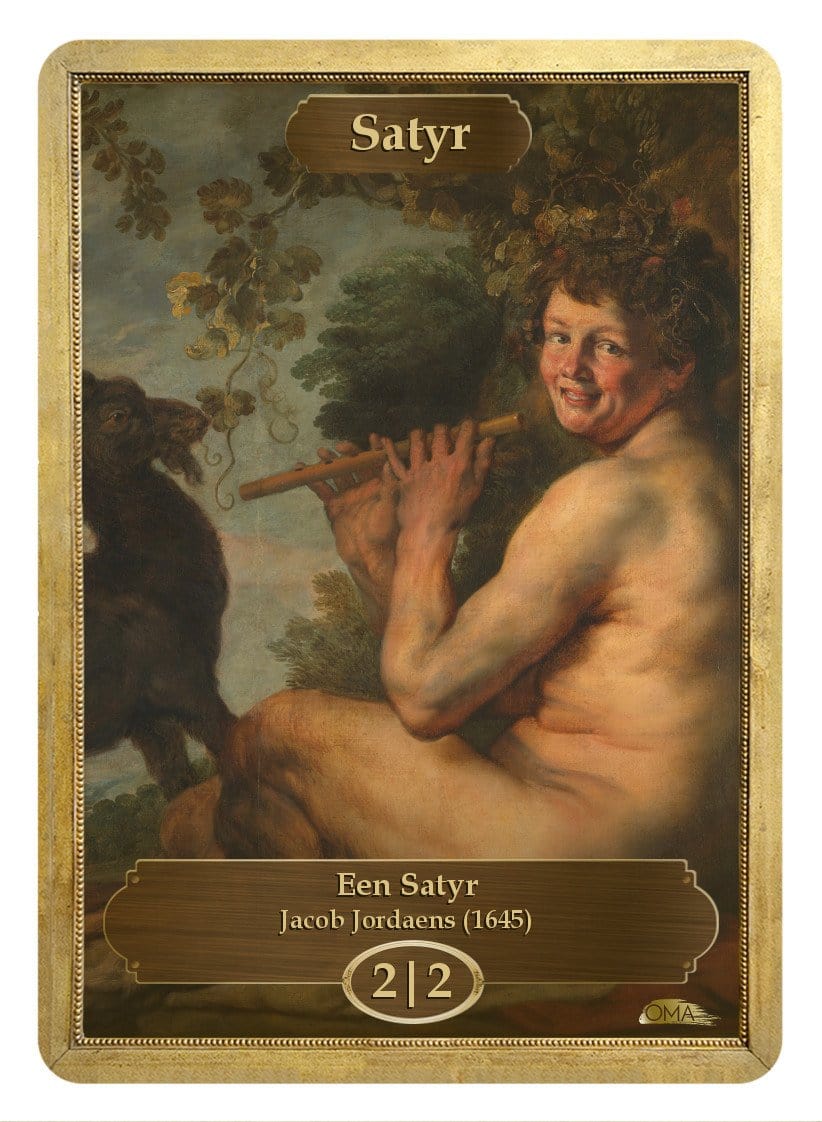 Satyr Token (2/2) by Jacob Jordaens - Token - Original Magic Art - Accessories for Magic the Gathering and other card games