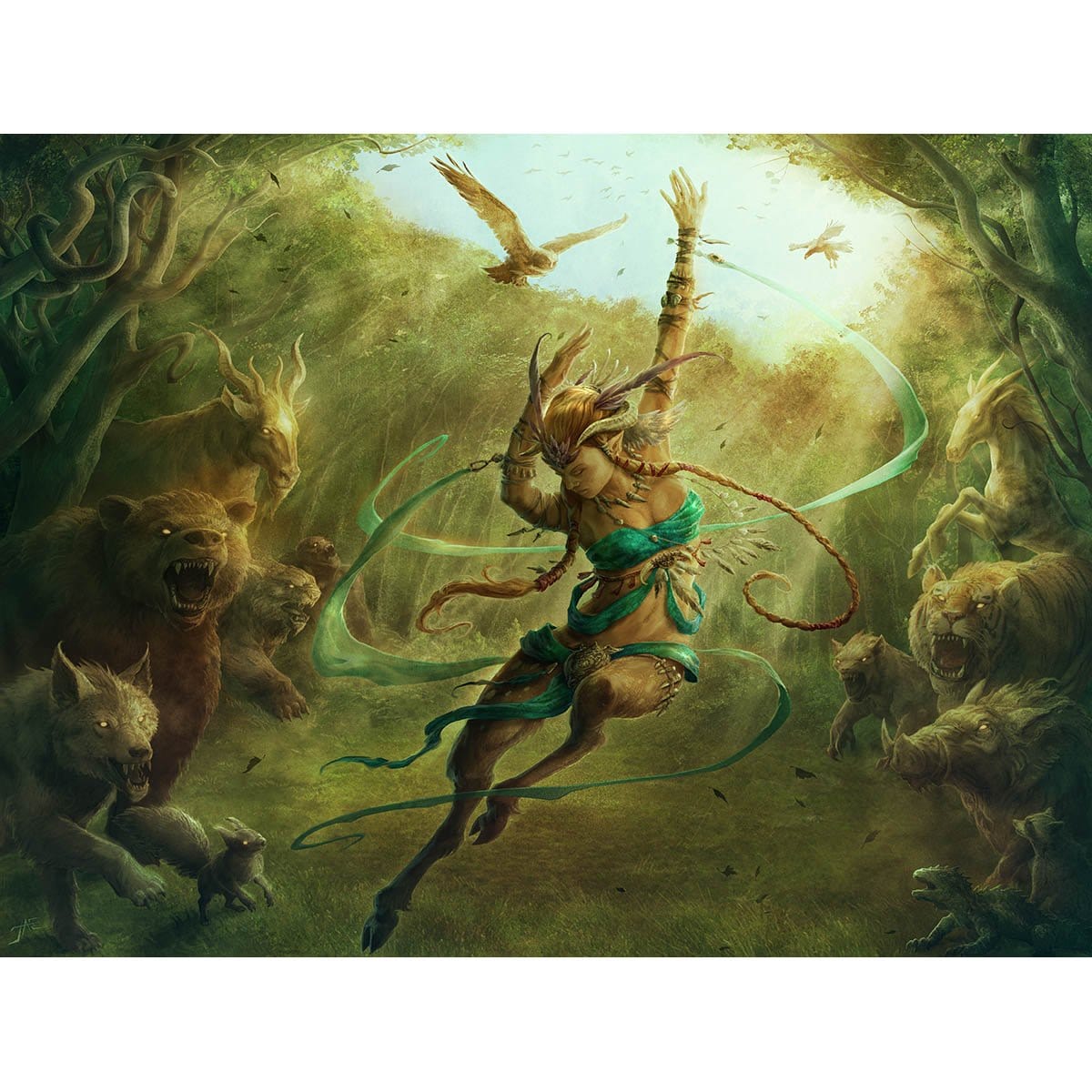 Satyr Grovedancer Print - Original Magic Art Satyr Grovedancer Print - Original Magic Art