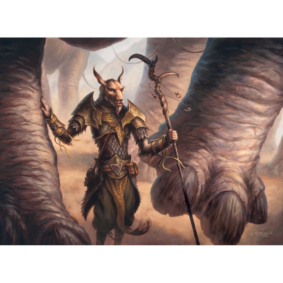 Abzan Beastmaster Print - Original Magic Art Abzan Beastmaster Print - Original Magic Art