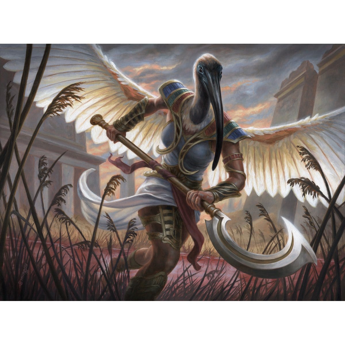Aven Reedstalker Print - Print - Original Magic Art - Accessories for Magic the Gathering and other card games