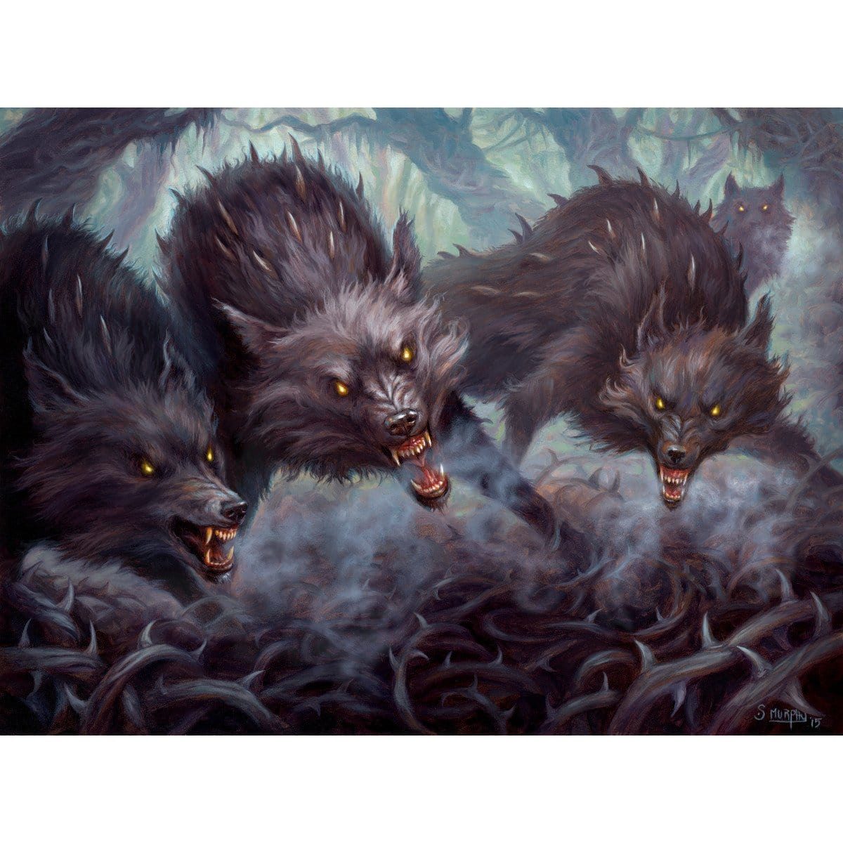 Thornhide Wolves Print - Print - Original Magic Art - Accessories for Magic the Gathering and other card games