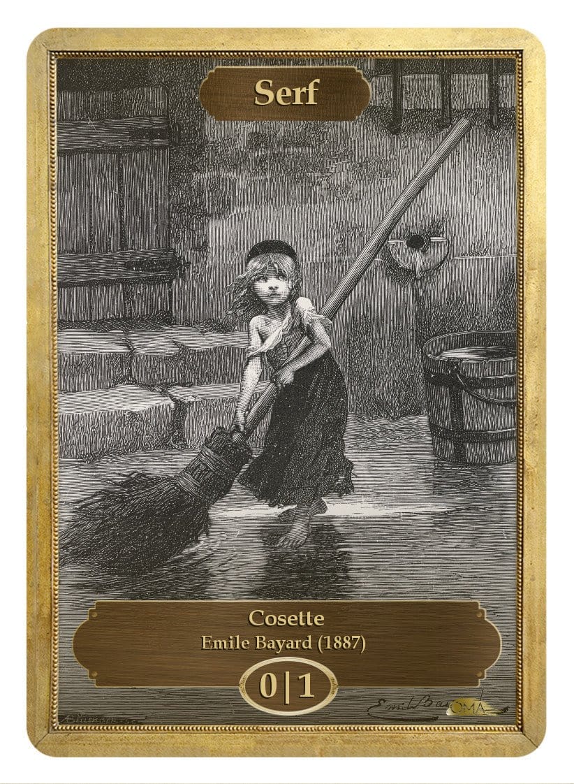 Serf Token (0/1) by Emile Bayard - Token - Original Magic Art - Accessories for Magic the Gathering and other card games