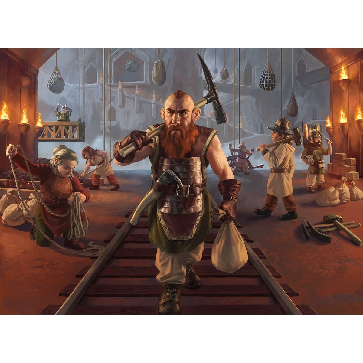 Seven Dwarves Print - Print - Original Magic Art - Accessories for Magic the Gathering and other card games