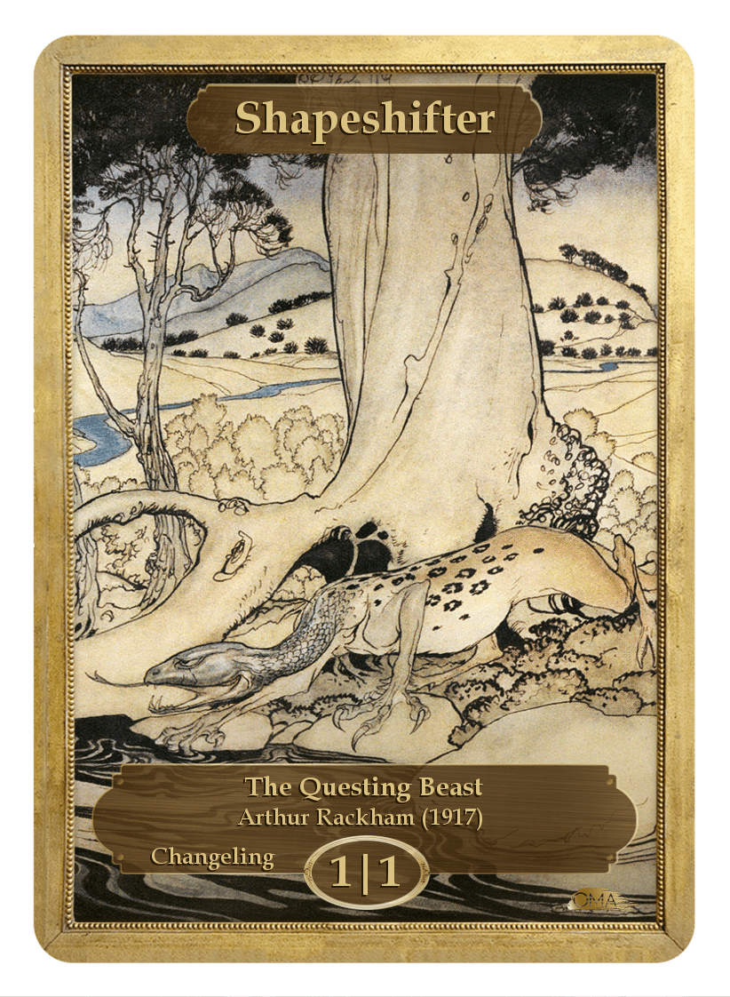 Shapeshifter Token (1/1 - Changeling) by Arthur Rackham - Original Magic Art
