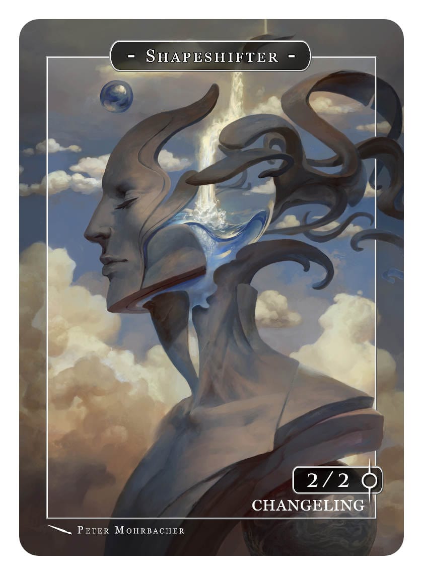 Shapeshifter Token (2/2 - Changeling) by Peter Mohrbacher