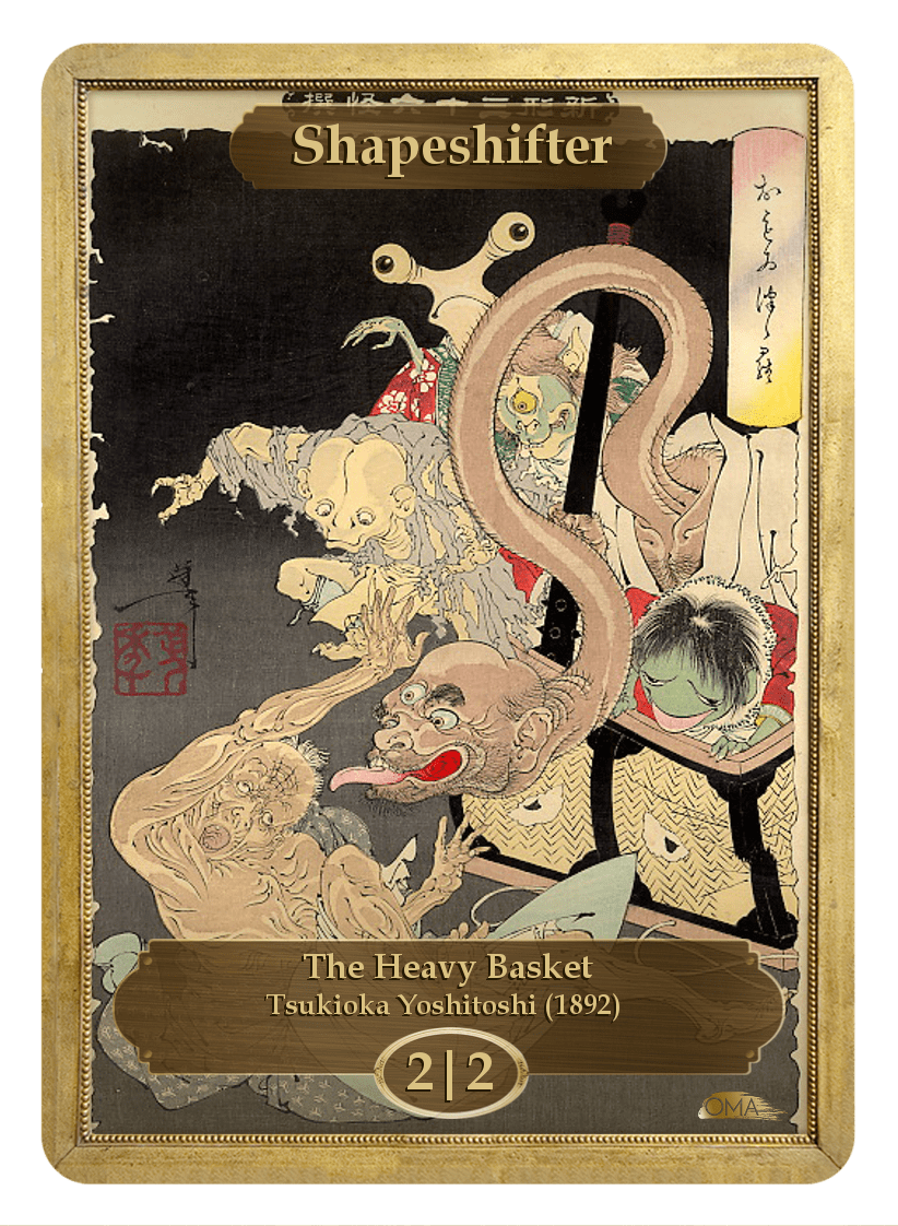 Shapeshifter Token (2/2) by Tsukioka Yoshitoshi - Token - Original Magic Art - Accessories for Magic the Gathering and other card games