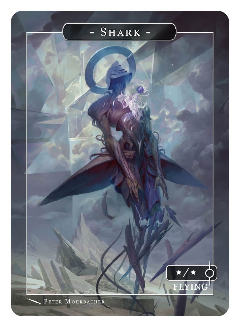 Shark Token (*/* - Flying) by Peter Mohrbacher