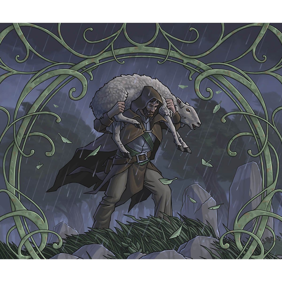 Shepherd of the Flock Print - Print - Original Magic Art - Accessories for Magic the Gathering and other card games