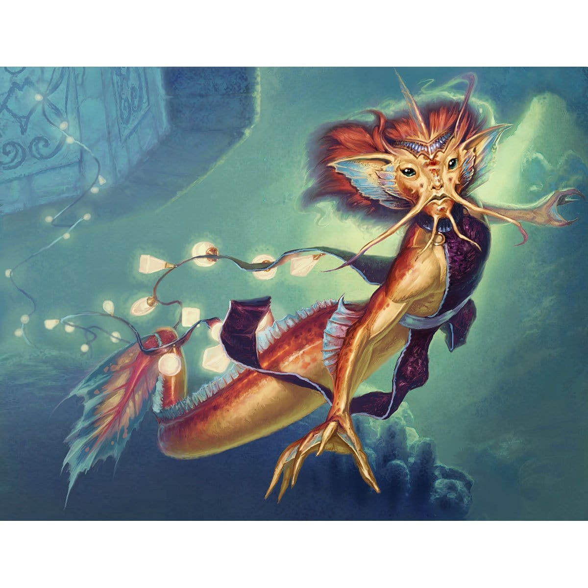 Silvergill Adept Print - Print - Original Magic Art - Accessories for Magic the Gathering and other card games