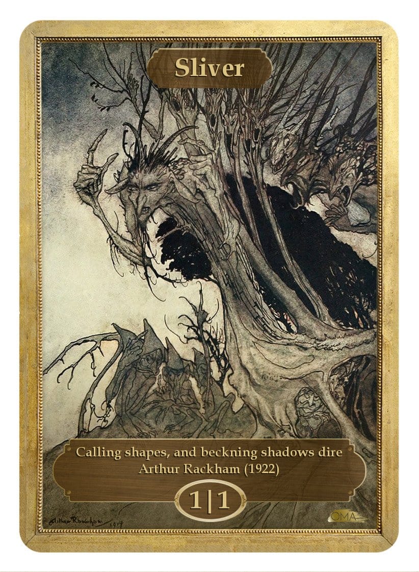 Sliver Token (1/1) by Arthur Rackham - Token - Original Magic Art - Accessories for Magic the Gathering and other card games