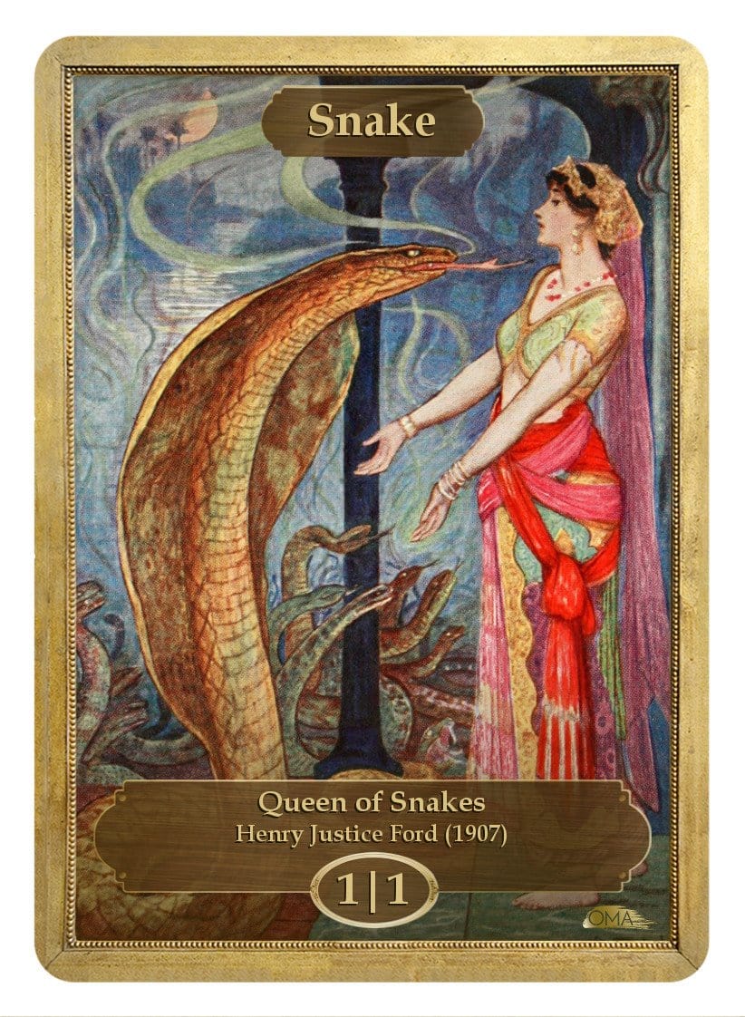 Snake Token (1/1) by Henry Justice Ford - Token - Original Magic Art - Accessories for Magic the Gathering and other card games
