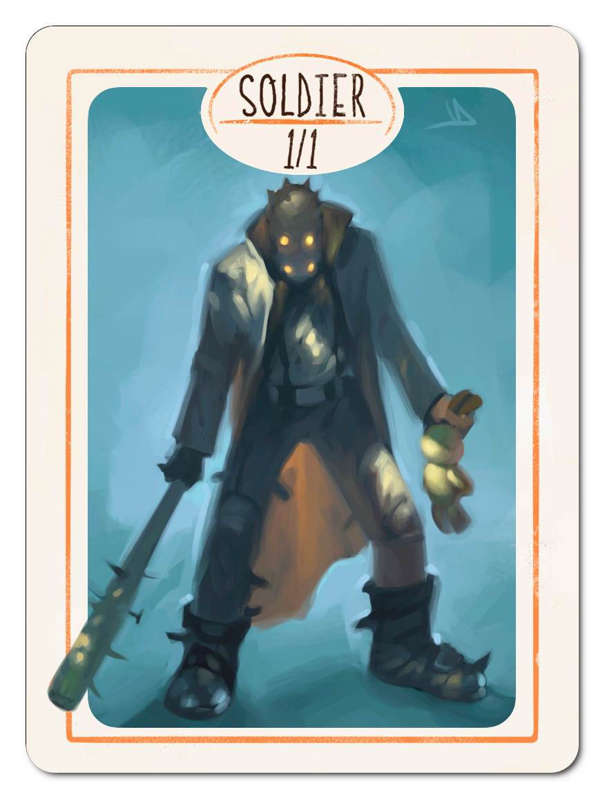 Soldier Token (1/1) by Victor Adame Minguez - Token - Original Magic Art - Accessories for Magic the Gathering and other card games