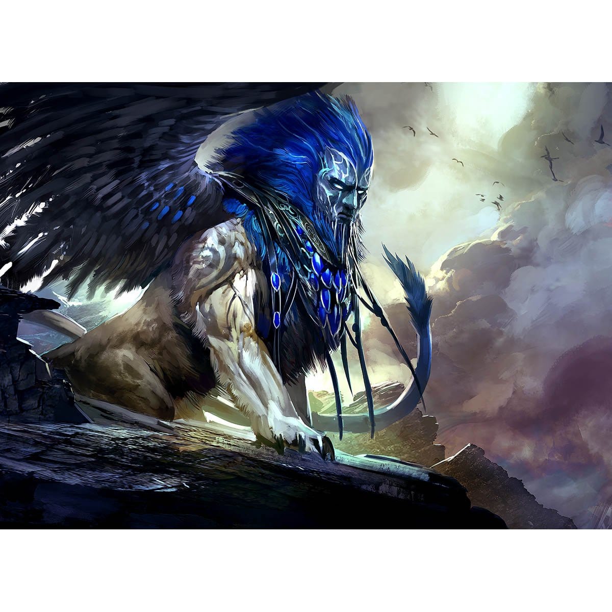 Sphinx of Uthuun Print - Print - Original Magic Art - Accessories for Magic the Gathering and other card games