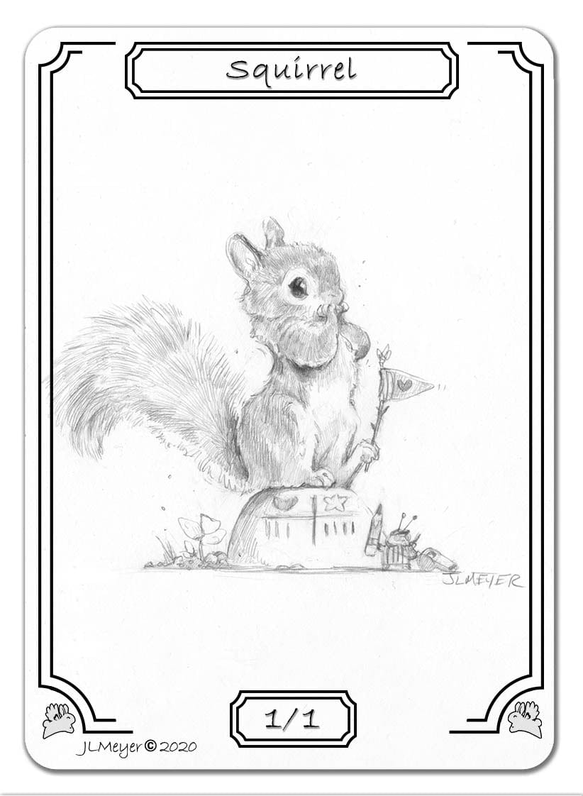 Squirrel Token (1/1) by Jennifer L. Meyer