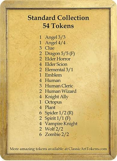 Standard Token Collection - Marble Edition - Token Set - Original Magic Art - Accessories for Magic the Gathering and other card games