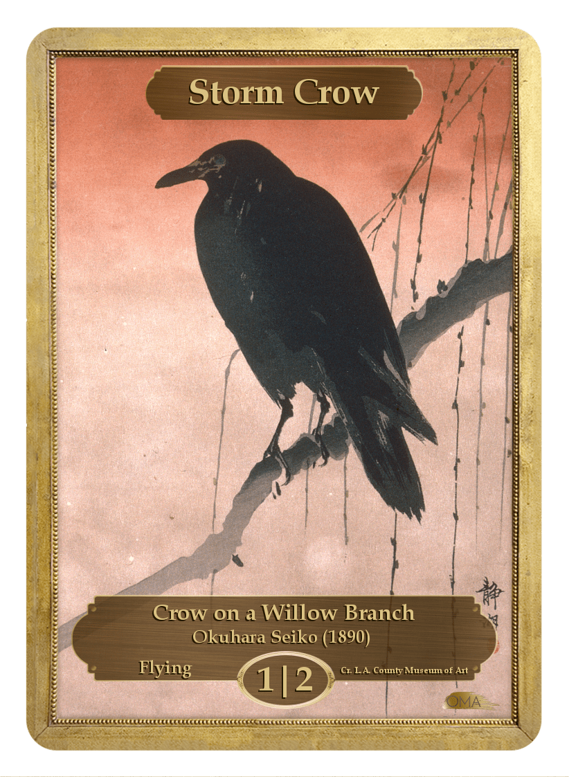 Storm Crow Token (1/2 - Flying) by Okuhara Seiko - Original Magic Art