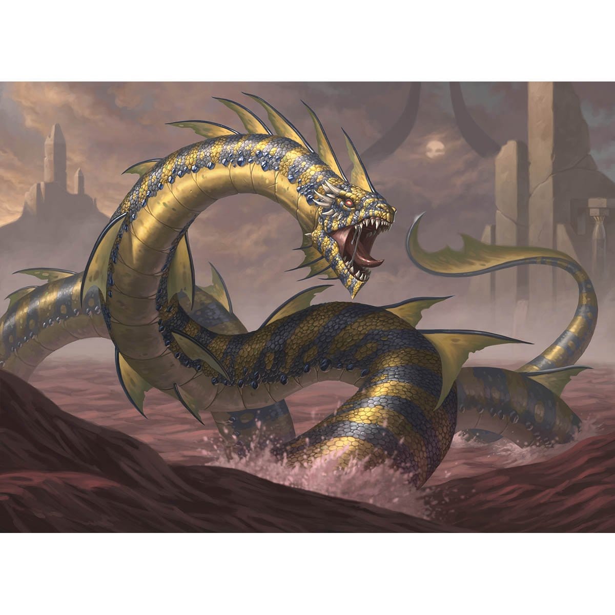 Striped Riverwinder Print - Print - Original Magic Art - Accessories for Magic the Gathering and other card games