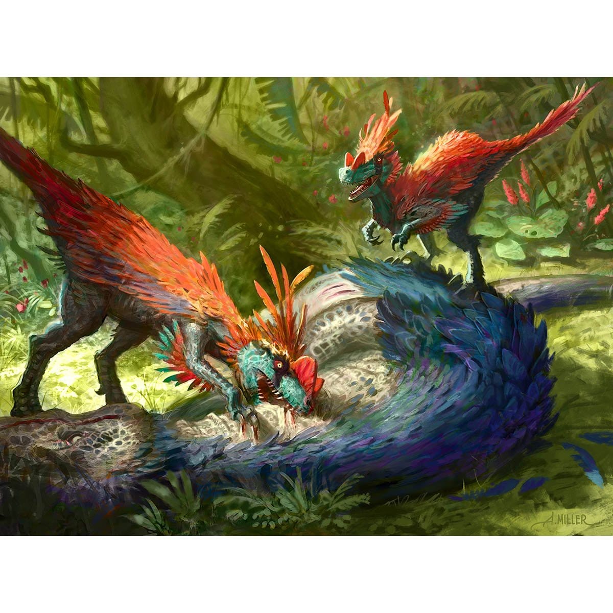 Sun-Crowned Hunters Print - Print - Original Magic Art - Accessories for Magic the Gathering and other card games