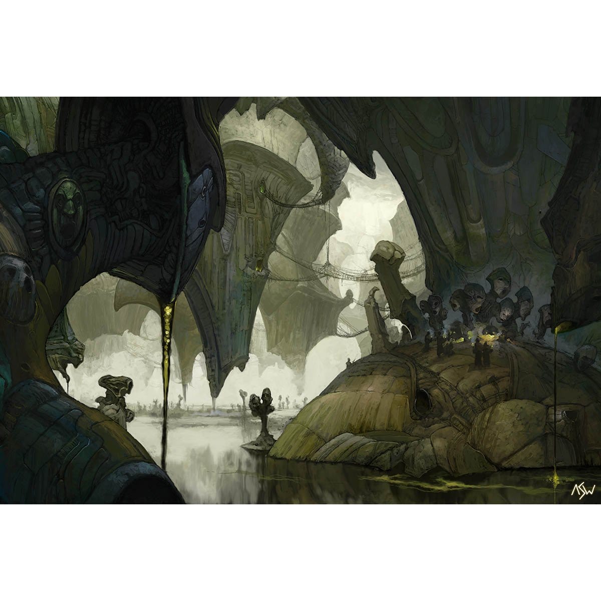 Swamp (Ravnica) Print - Print - Original Magic Art - Accessories for Magic the Gathering and other card games