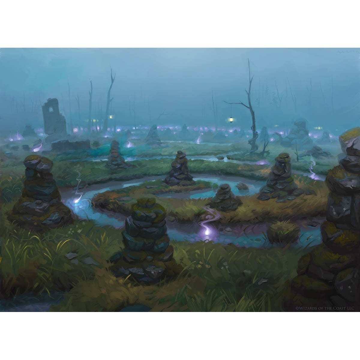 Swamp (Throne of Endraine) Print - Print - Original Magic Art - Accessories for Magic the Gathering and other card games