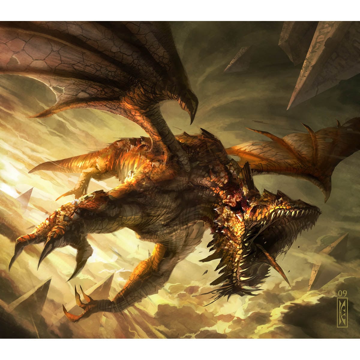 Dragoon Token Dragon Token Print - Original Magic Art