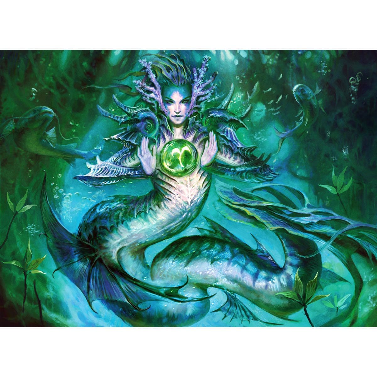 Tatyova, Benthic Druid Print - Print - Original Magic Art - Accessories for Magic the Gathering and other card games