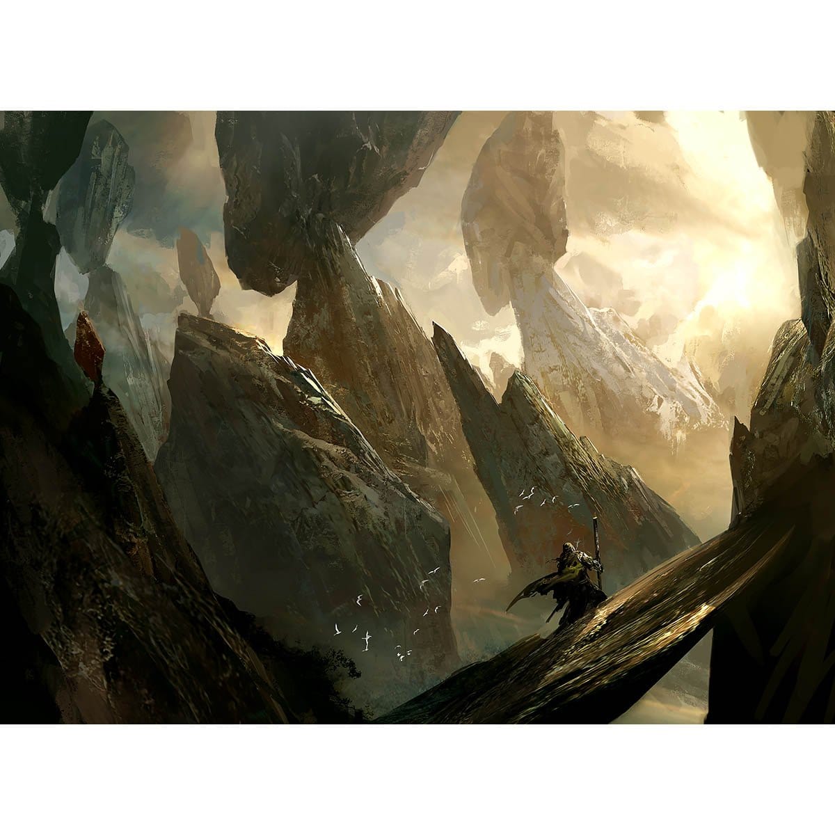 Teetering Peaks Print - Print - Original Magic Art - Accessories for Magic the Gathering and other card games