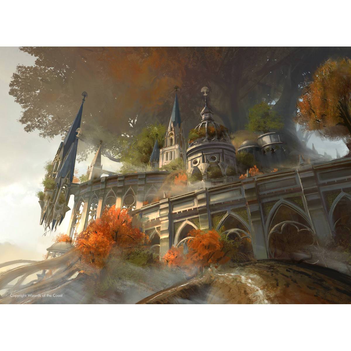 Temple Garden Print - Print - Original Magic Art - Accessories for Magic the Gathering and other card games