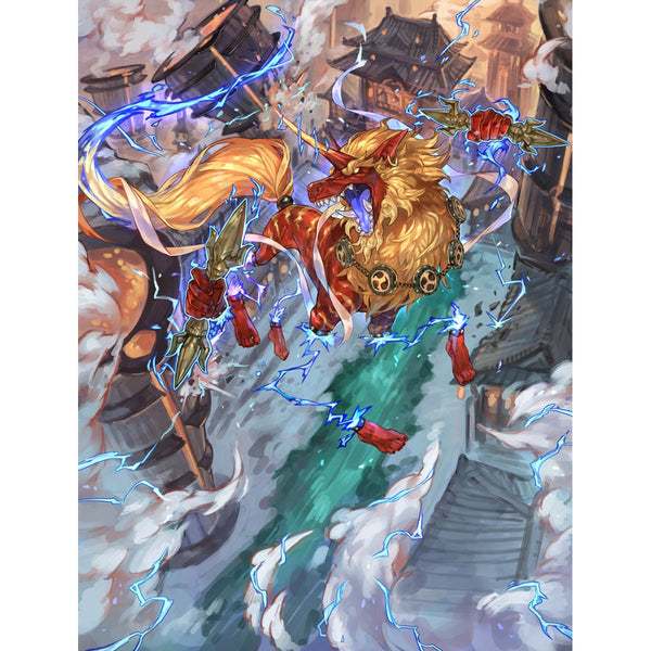 Raiju Rabbit Thundering Raiju Print - Original Magic Art