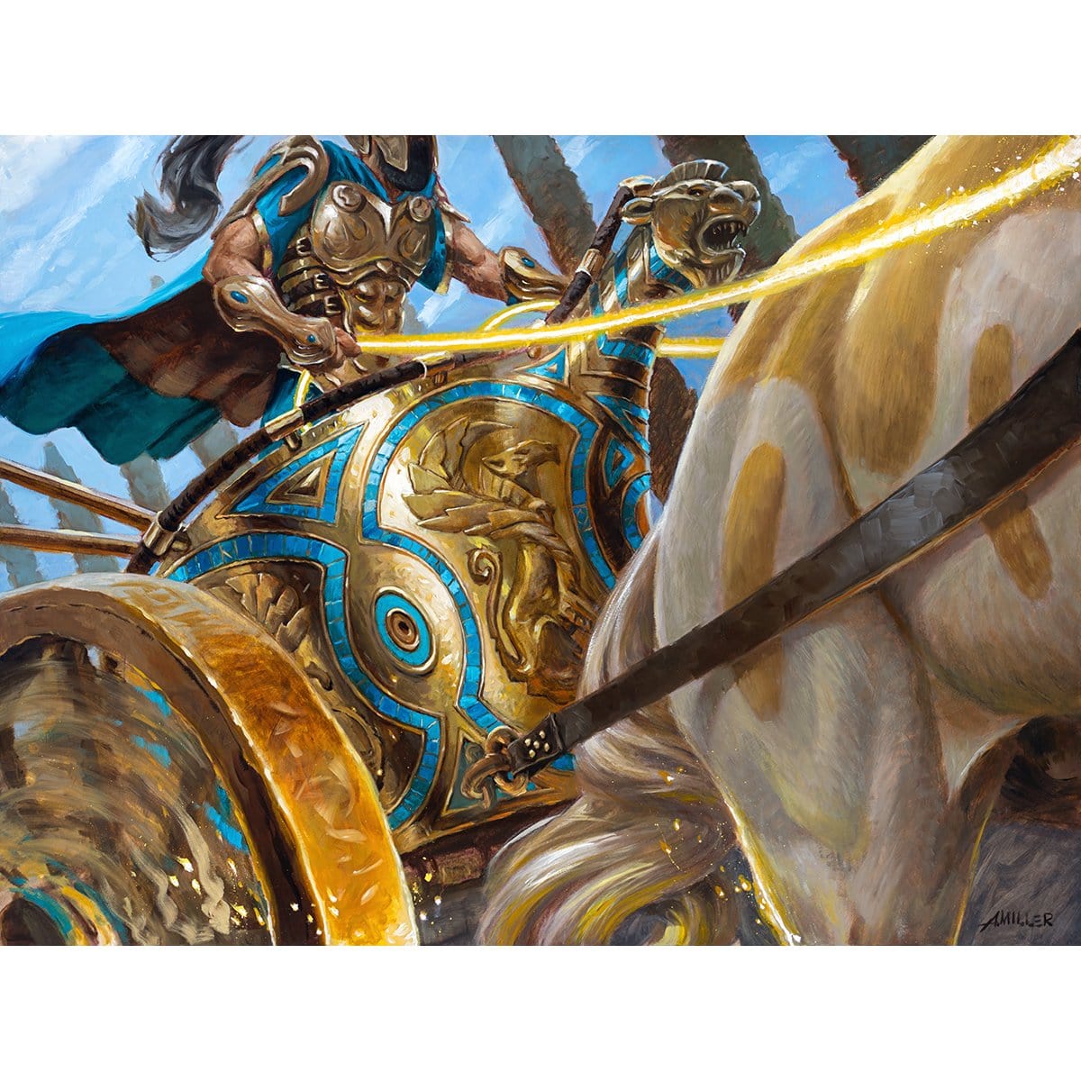 Thundering Chariot Print - Print - Original Magic Art - Accessories for Magic the Gathering and other card games