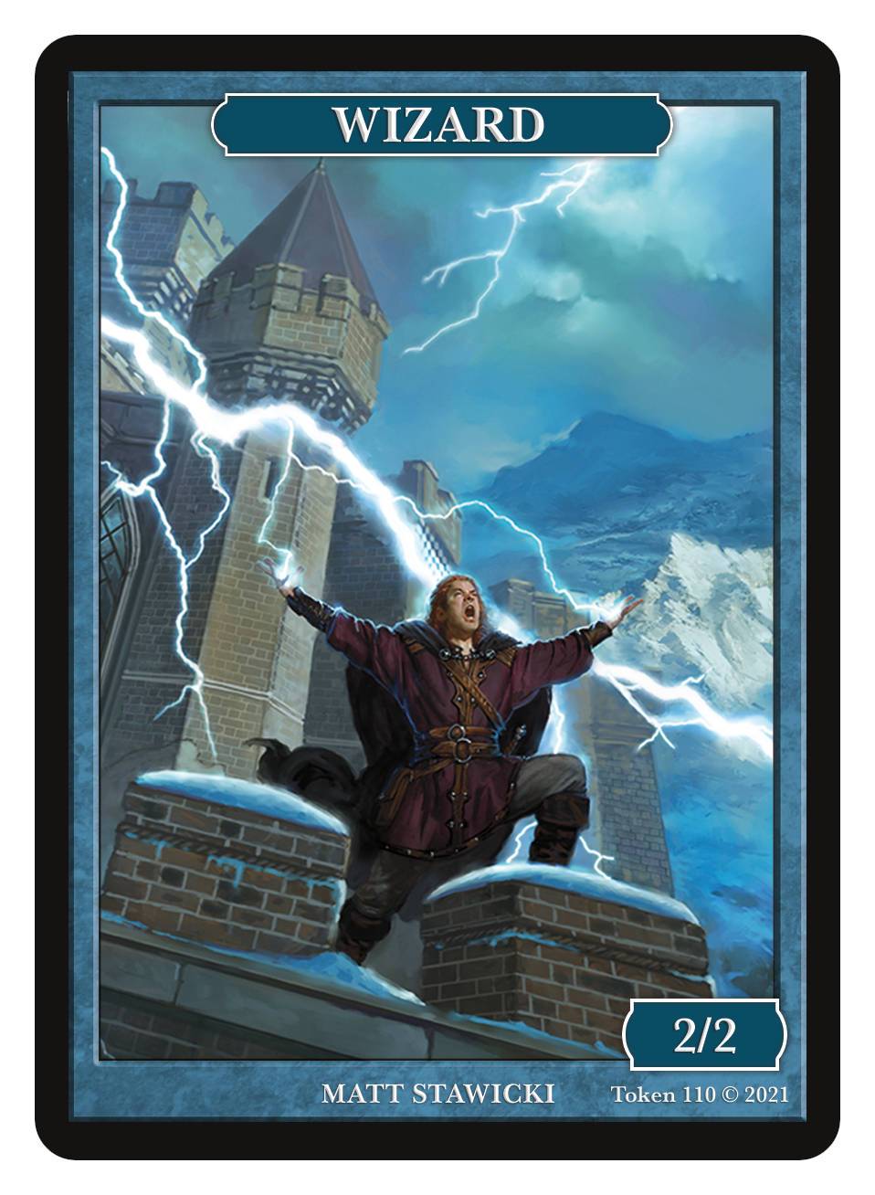 mtg cards that make wizard tokens Wizard Token (2/2) by Matt Stawicki