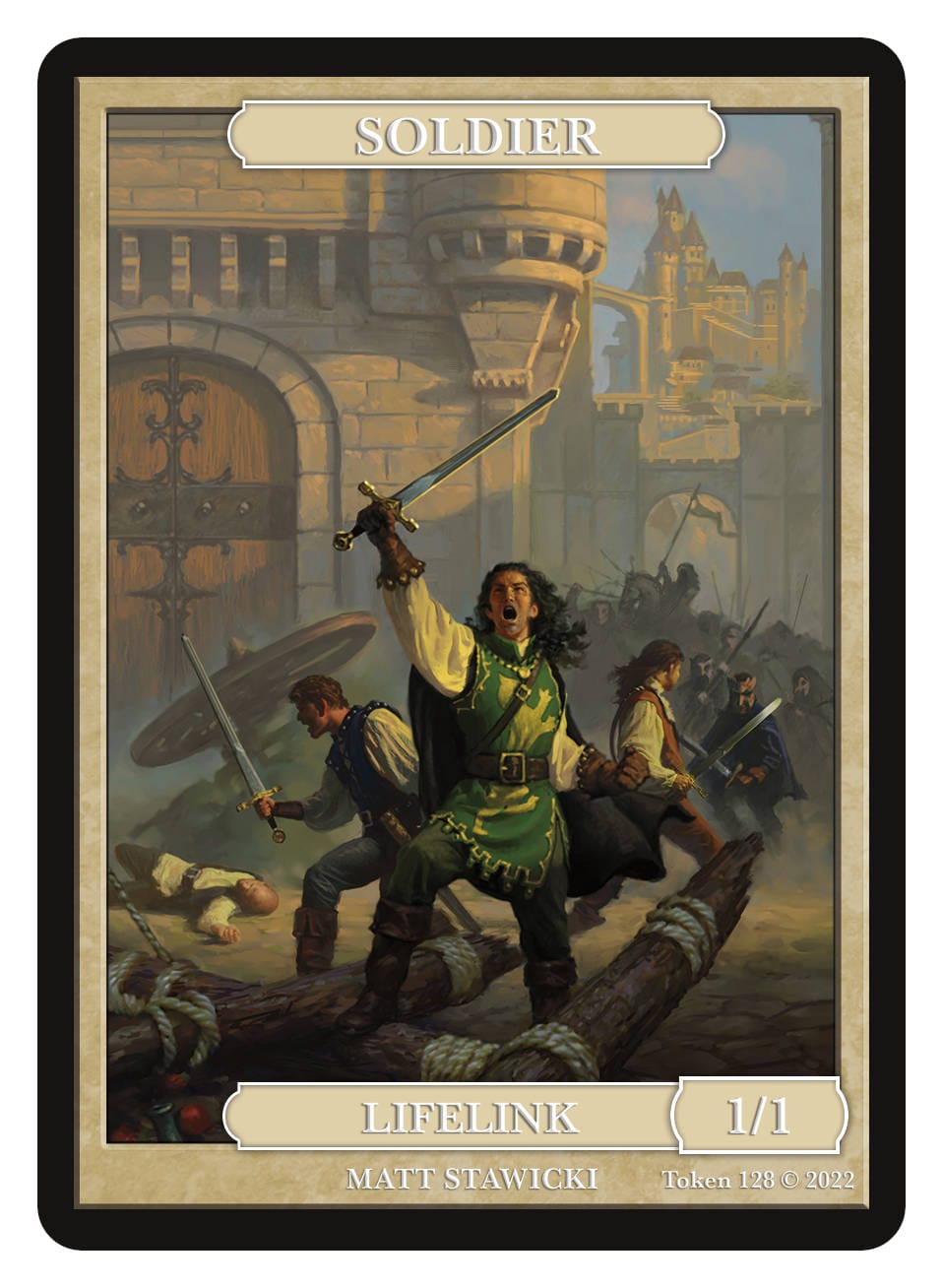 Soldier Token (1/1 - Lifelink) by Matt Stawicki
