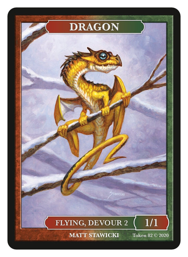 Dragon Token (1/1 - Flying, Devour 2) by Matt Stawicki