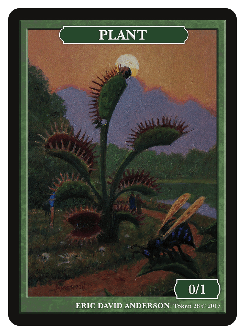 Plant Token (0/1) by Eric David Anderson - Token - Original Magic Art - Accessories for Magic the Gathering and other card games