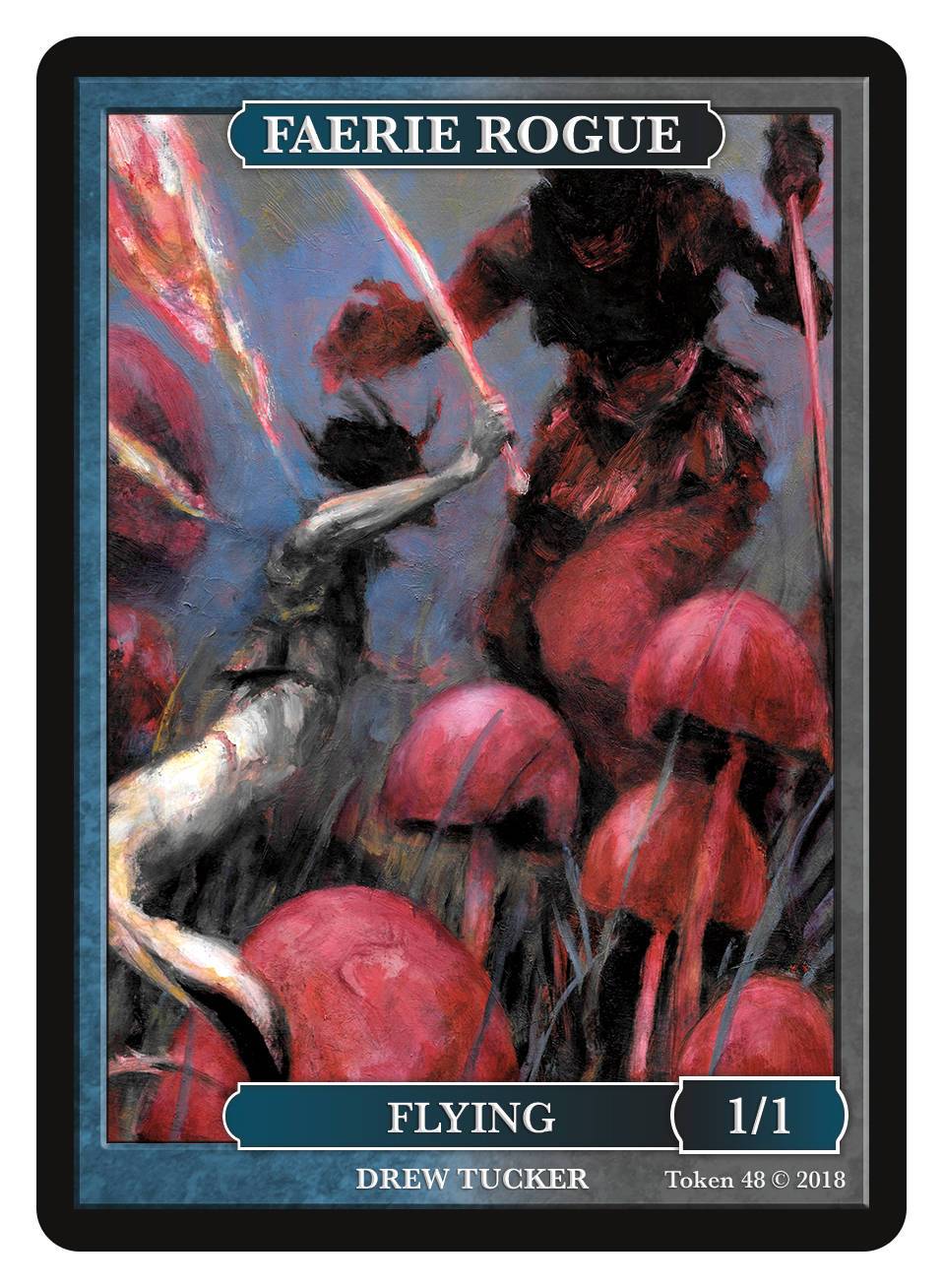 drew tucker mtg cards Faerie Rogue Token (1/1
