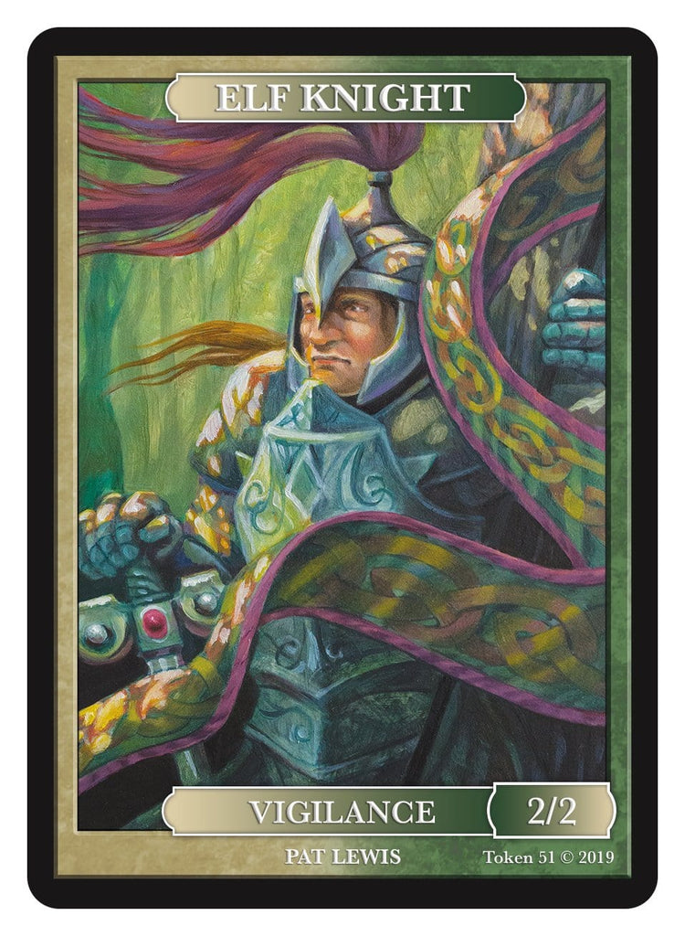 mtg elf token cards Knight (2/2 - Vigilance) by Pat Lewis Kaldheim Tokens Type MTG elf token by Mega