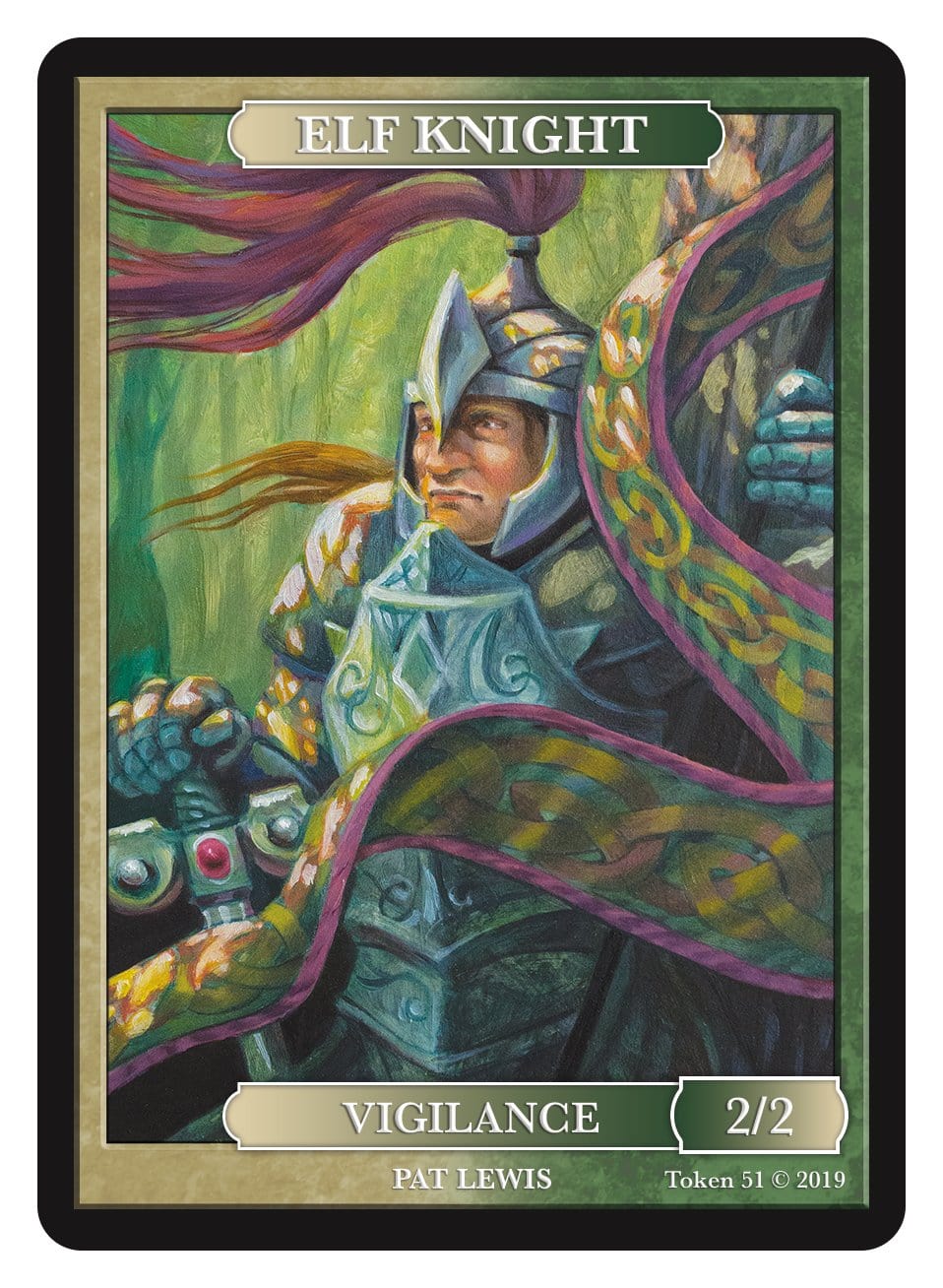 mtg elf token cards Elf Knight Token (2/2