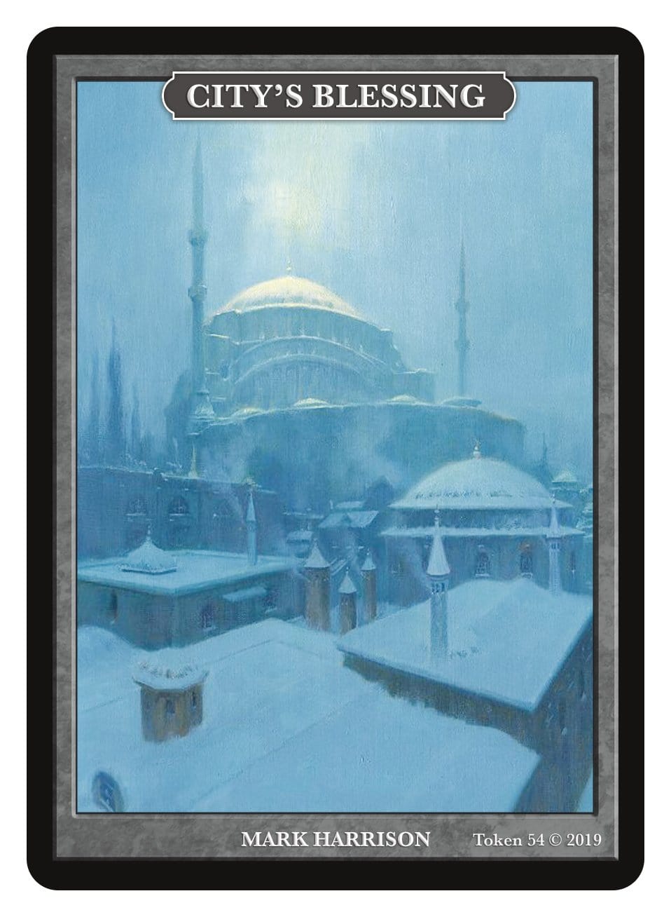 City's Blessing Token by Mark Harrison - Original Magic Art City's Blessing Token by Mark Harrison - Original Magic Art